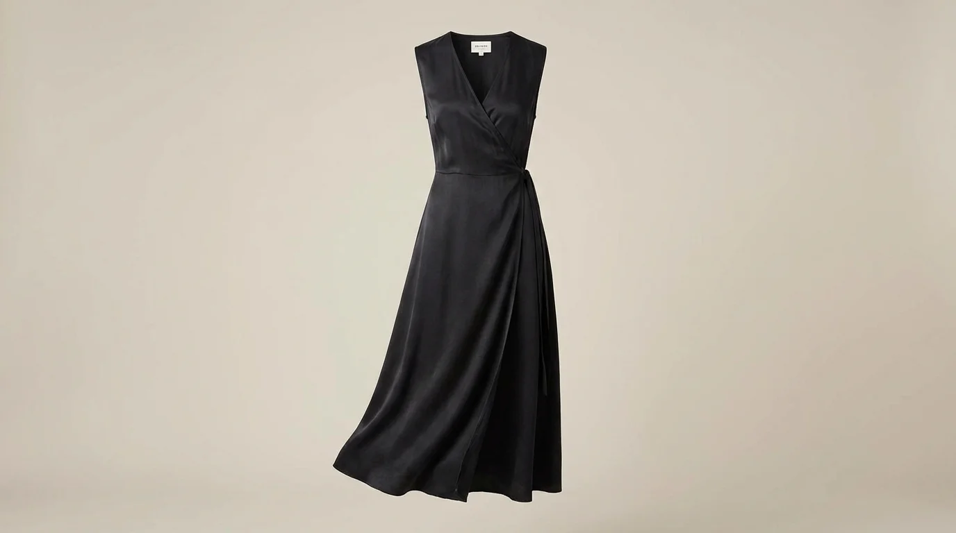 Robe Portefeuille en Soie Lavee